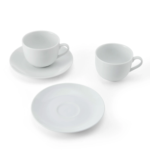 Mikasa: Chalk Set de 2 tasses et soucoupes en porcelaine