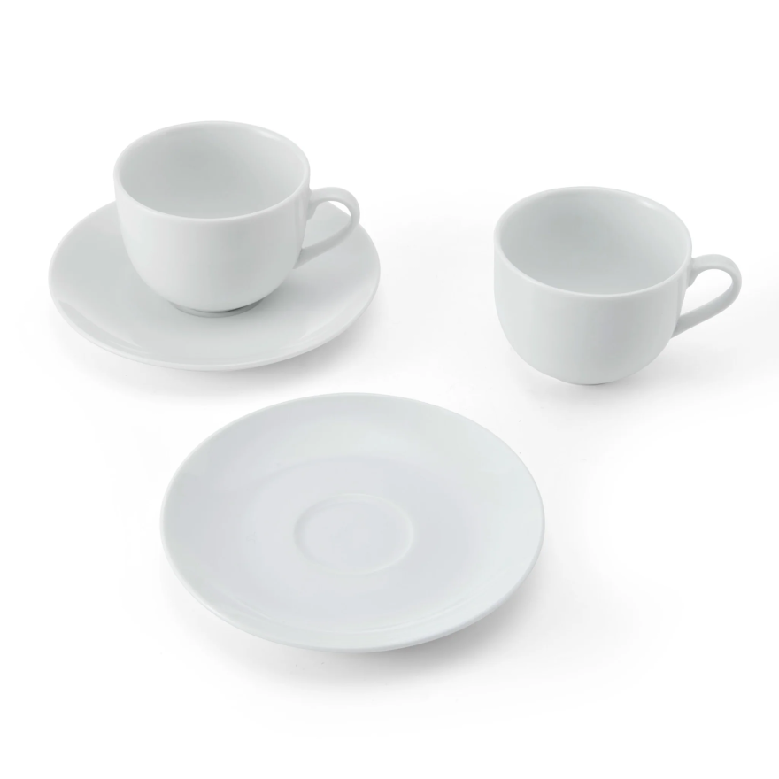 Mikasa: Chalk Set de 2 tasses et soucoupes en porcelaine