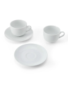 Mikasa: Chalk Set de 2 tasses et soucoupes en porcelaine