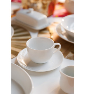 Mikasa: Chalk Set de 2 tasses et soucoupes en porcelaine