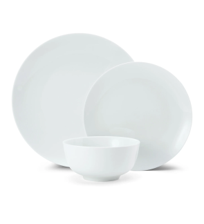 Mikasa: Chalk Set de vaisselle 12 pièces en porcelaine