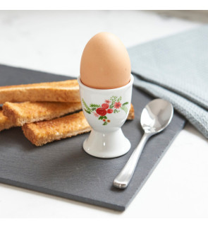 Kitchencraft: Coquetier traditionnel fleurs rouges