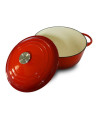 Baumalu: Ronde gietijzeren braadpan traditioneel, rood, 24 cm