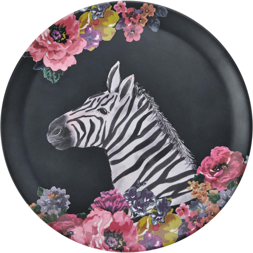 Mikasa: Wild heart plateau rond imprimé zèbre 36cm