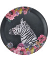 Mikasa: Wild hart rond dienblad met zebraprint 36cm