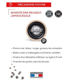 Peugeot: Paris U'Select Natuurlijk Hout  pepermolen 15 cm