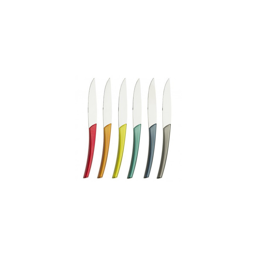Guy Degrenne: Quartz Multicolore Coffret de 6 couteaux à steak
