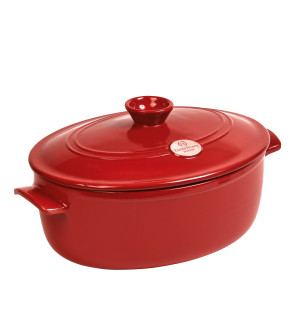 Emile Henry: Cocotte ovale rouge 6L