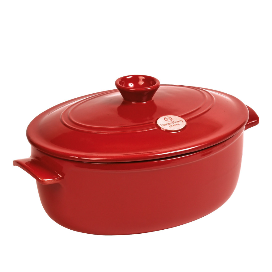 Emile Henry: Cocotte ovale rouge 6L