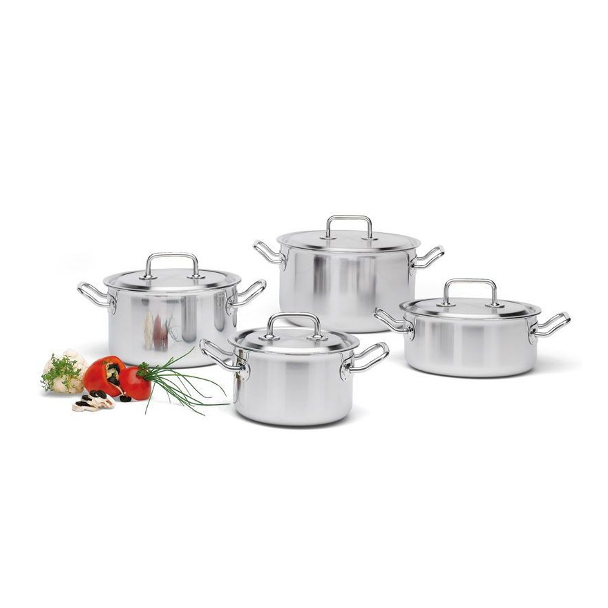 Spring Swiss Design: Brigade Premium Set 4 pièces avec couvercles en inox