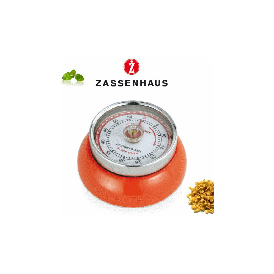 Zassenhaus: Retro Minuterie mécanique aimantée orange