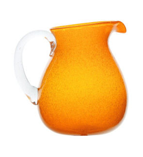 Memento: Cruche en verre soufflé 1,6L Mandarine