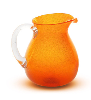 Memento: Cruche en verre soufflé 1,6L Mandarine