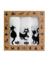 Winkler:  Set van 3 katoenen handdoeken/keukendoeken met kattenmotief van Albert Dubout