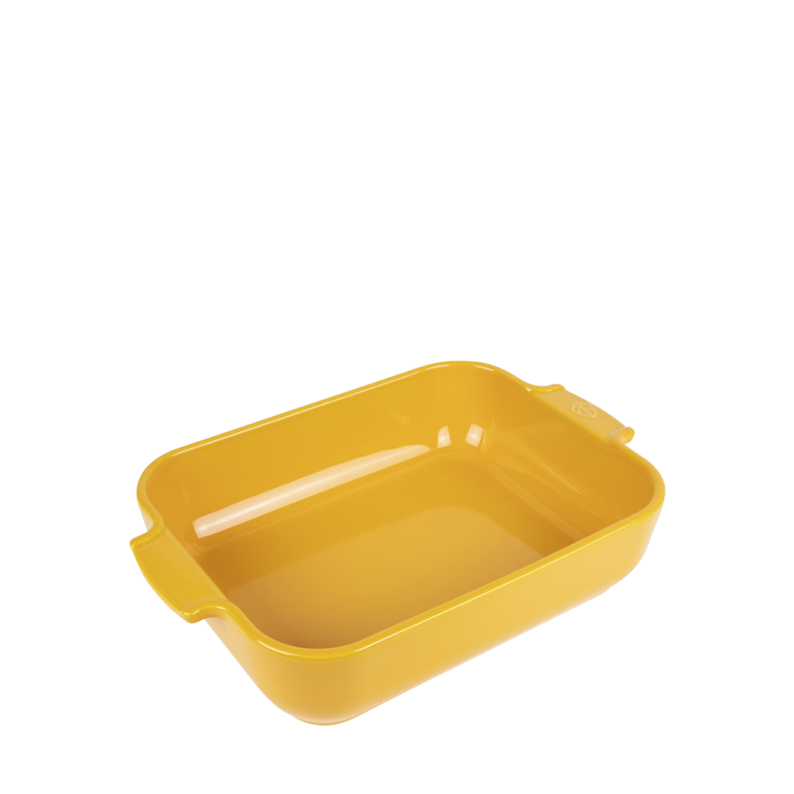 Peugeot: Appolia Plat four céramique rectange jaune safran 40 cm Peugeot: Appolia Plat four céramique rectange jaune safran 40 cm